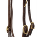 Jeffers Poplar Head Saddlery Oiled Harness Leather Browband Headstall with Easy - Change Buckle Ends - 1211Q2 - Brown - 3