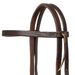 Jeffers Poplar Head Saddlery Oiled Harness Leather Browband Headstall with Easy - Change Buckle Ends - 1211Q2 - Brown - 2
