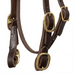 Jeffers Poplar Head Saddlery Oiled Harness Leather Browband Headstall with Easy - Change Buckle Ends - 1211Q2 - Brown - 4