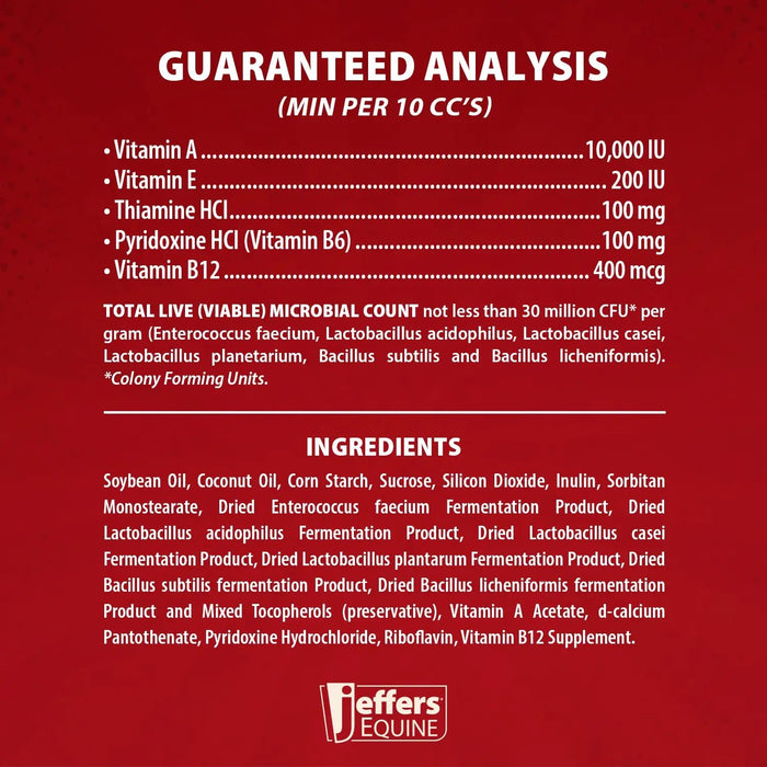 Jeffers Probiotic Gel for Horses, 2 Dose Syringe - JEF2A1 - 30 cc - 1 - 5