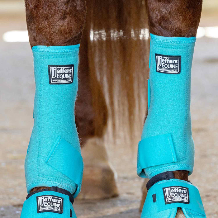 Jeffers Protective Horse Boots, Solid Colors - JEF2XB - Small - Turquoise - 2 ct - 12