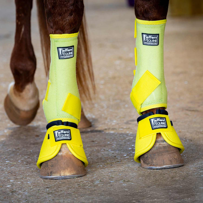 Jeffers Protective Horse Boots, Solid Colors - JEF2XS - Small - Yellow - 2 ct - 25