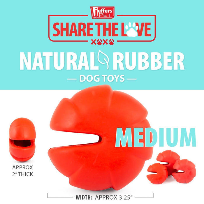 Jeffers Red Millipede Natural Rubber Treat Dispensing Dental Dog Chew Toy - I7RK - Red - Small - 1 - 14
