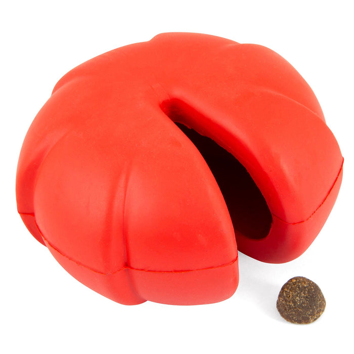 Jeffers Red Millipede Natural Rubber Treat Dispensing Dental Dog Chew Toy - I7RL - Red - Medium - 1 - 16