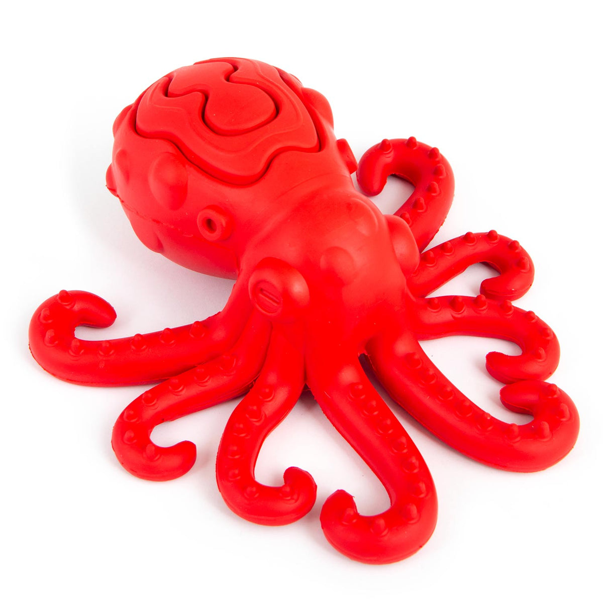 Jeffers Red Octopus Treat Dispenser for Dogs, Medium