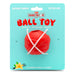 Jeffers Red Orbits Ball Natural Rubber Dental Treat Dispensing Dog Chew Toy - I7Q2 - Red - Medium - 1 - 6