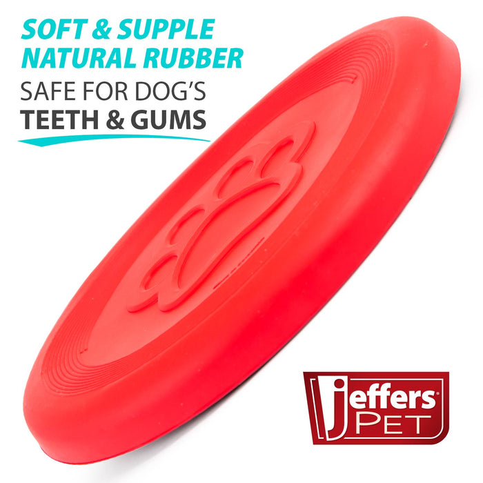 Jeffers Red Paw Frisbee Natural Rubber Dog Toy for Fetching & Chewing - I7RS - Red - Medium - 1 - 4