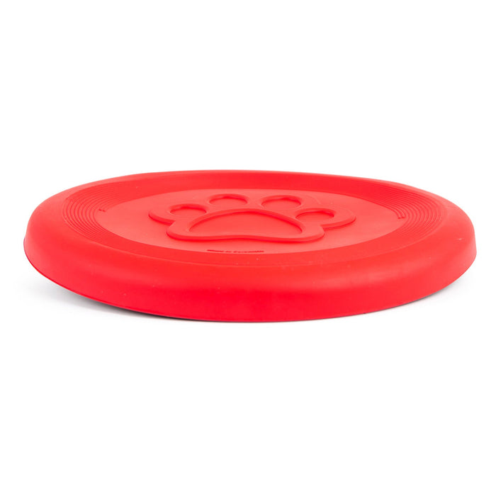 Jeffers Red Paw Frisbee Natural Rubber Dog Toy for Fetching & Chewing - I7RS - Red - Medium - 1 - 11