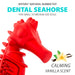 Jeffers Red Seahorse Natural Rubber Dog Chew Toy with Vanilla Scent and Textured Ridges for Dental Health - I7Q9 - Red - Small - 1 - 2