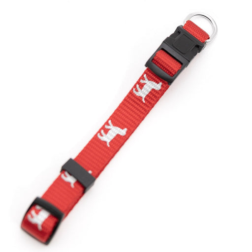 Jeffers Reflective Hound Series Adjustable Nylon Dog Collars - IDC2 - 5/8"W x 10-16"L - Red - 1