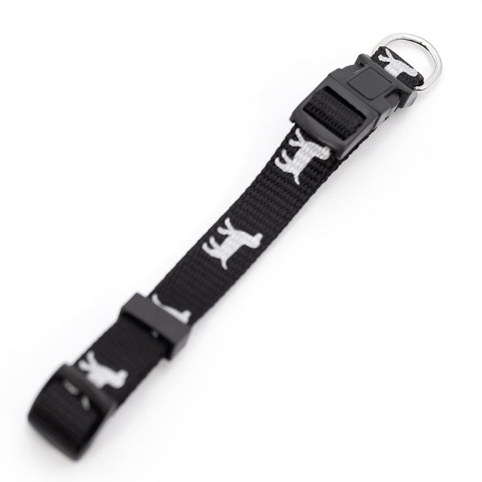 Jeffers Reflective Hound Series Adjustable Nylon Dog Collars - IDC4 - 5/8"W x 10-16"L - Black - 8