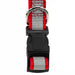 Jeffers Reflective Safety Stripe Adjustable Nylon Dog Collar – Glow-in-the-Dark for Night Visibility - IDE6 - 5/8"W x 10"-16"L - Red - 2