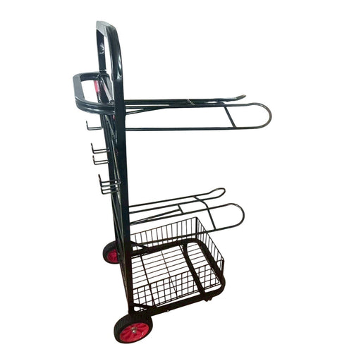 Jeffers Rolling Saddle & Tack Cart, 2 Tier Mobile Show Cart - IA9V - Black - 12" - Each - 1