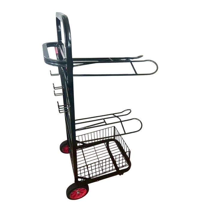 Jeffers Rolling Saddle & Tack Cart, 2 Tier Mobile Show Cart - IA9V - Black - 12" - Each - 1