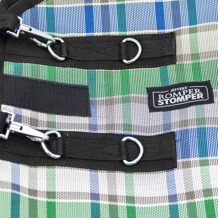 Jeffers Romper Stomper Durable Mesh Fly Sheet with Detachable Neck - JEFZXA - Tan/Blue/Green Plaid - 66" - 1 - 9