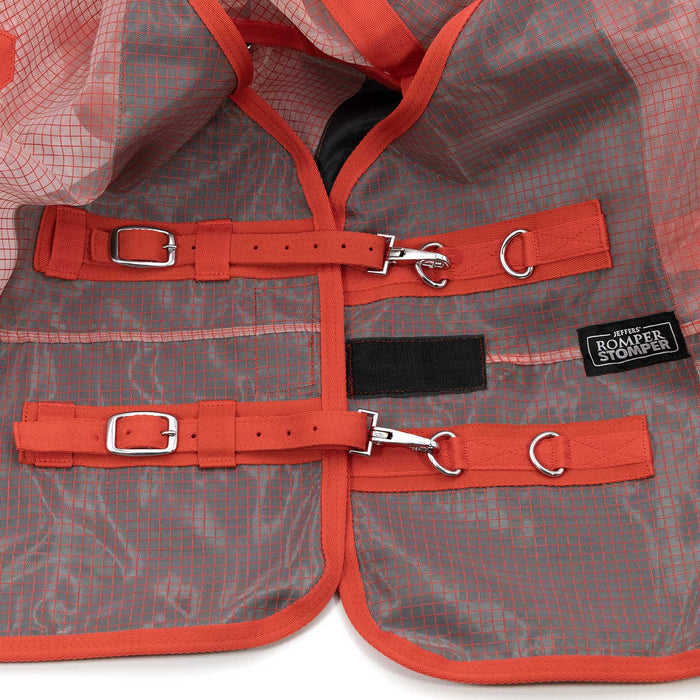 Jeffers Romper Stomper Ripstop Fly Sheet with Detachable Neck, Grey & Red - JEFZWJ - Grey/Red - 66" - 1 - 10