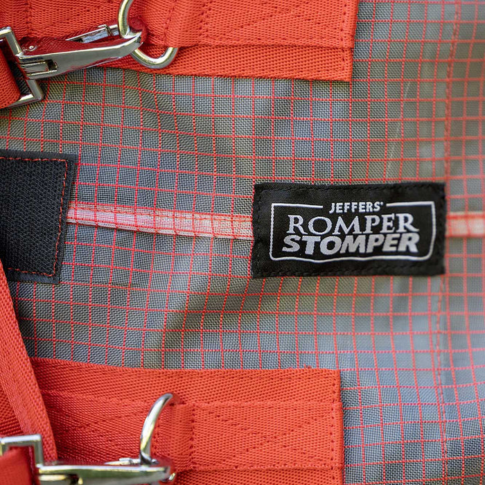 Jeffers Romper Stomper Ripstop Fly Sheet with Detachable Neck, Grey & Red - JEFZWJ - Grey/Red - 66" - 1 - 2