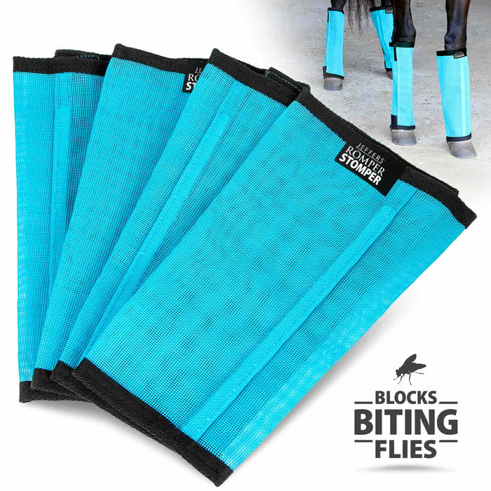 Jeffers Romper Stomper "Stomp - Free" Fly Boots for Horses, 4 pack - JEF2RC - Grey - Small - 1