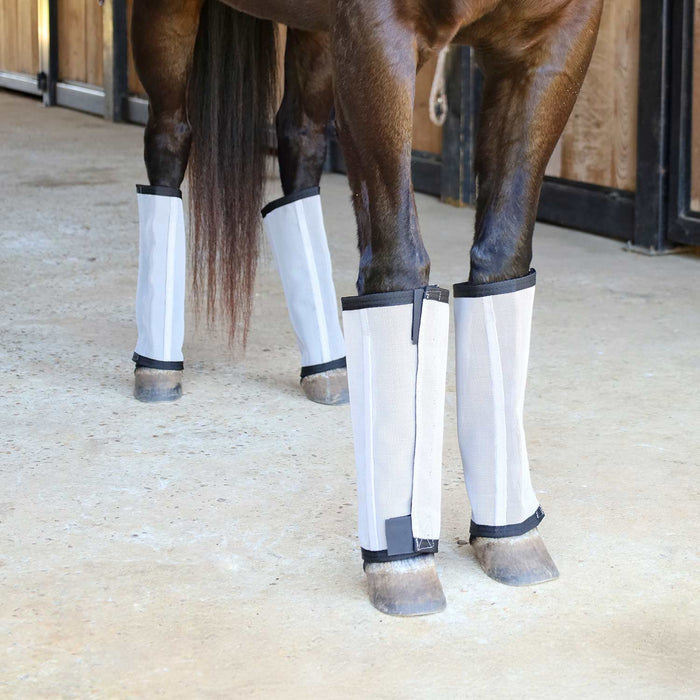 Jeffers Romper Stomper "Stomp - Free" Fly Boots for Horses, 4 pack - JEF2RC - Grey - Small - 10