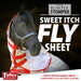 Jeffers Romper Stomper Sweet Itch Fly Sheet with Detachable Neck - JEFZXK - 66" - White/ Red - 1 - 2