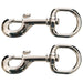 Jeffers Round Eye Bolt Snaps - IABT-2 - Nickel - plated - 1" x 3 - 7/8" - 2 Pack - 4