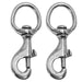 Jeffers Round Eye Bolt Snaps - IABT-2 - Nickel - plated - 1" x 3 - 7/8" - 2 Pack - 6