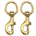 Jeffers Round Eye Bolt Snaps - IABU-2 - Solid Brass - 1" x 3 - 1/2" - 2 Pack - 9