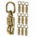 Jeffers Round Eye Brass Panic Snap, 3/4" x 3 - 5/8" - IAB6-10 - 3/4”W x 3 - 5/8”L - 10 Pack - 5