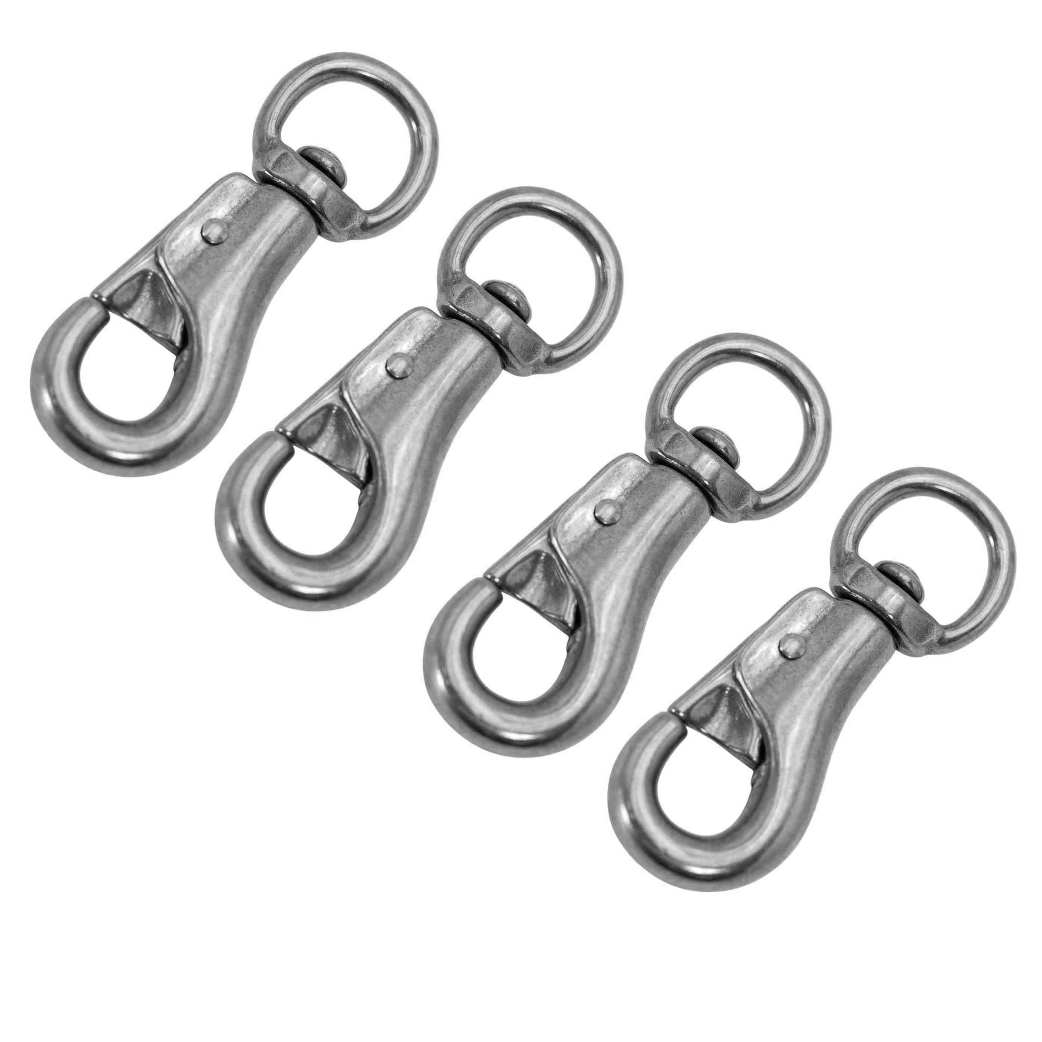 Jeffers Round Eye Bull Snap, Nickel-Plated/ Solid Brass