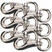 Jeffers Round Eye Bull Snap - IABP-6 - Nickel - Plated - 4" L - 6 Pack - 10