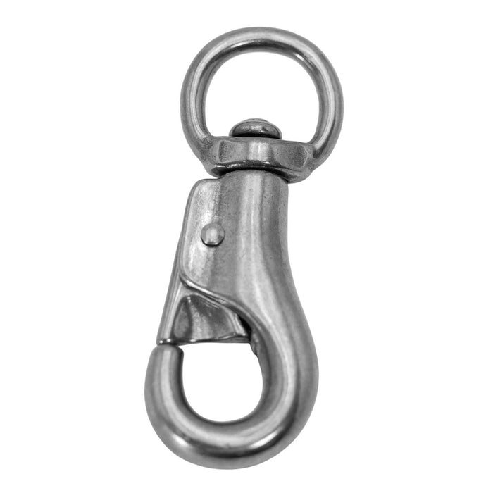 Jeffers Round Eye Bull Snap - IABP - Nickel - Plated - 4" L - Single - 1