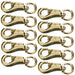 Jeffers Round Eye Bull Snap - IABQ-10 - Solid Brass - 3 - 3/4" L - 10 Pack - 7