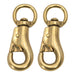 Jeffers Round Eye Bull Snap - IABQ-2 - Solid Brass - 3 - 3/4" L - 2 Pack - 6
