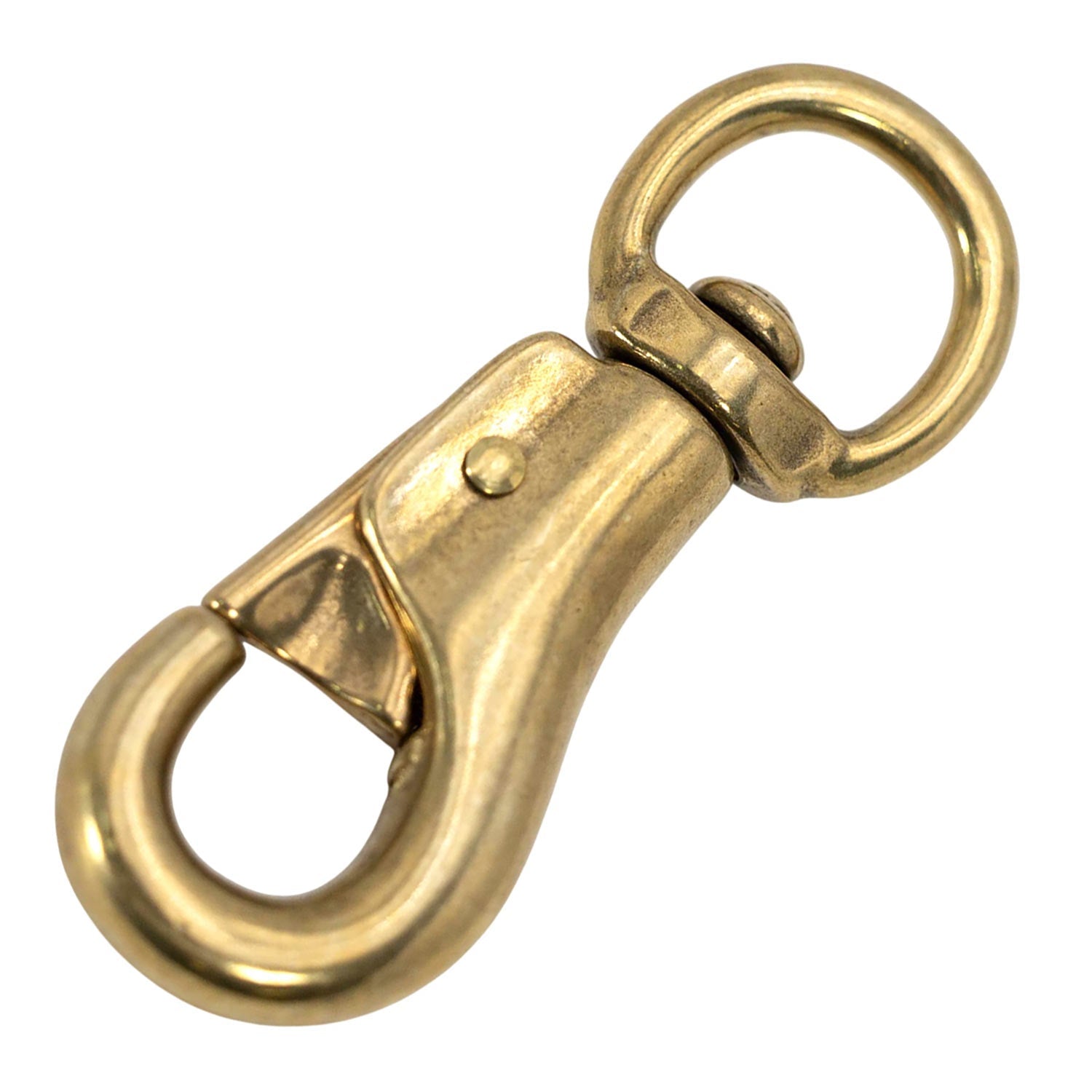 Jeffers Round Eye Bull Snap, Nickel-Plated/ Solid Brass