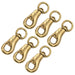 Jeffers Round Eye Bull Snap - IABQ-6 - Solid Brass - 3 - 3/4" L - 6 Pack - 10
