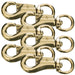Jeffers Round Eye Bull Snap - IABQ-6 - Solid Brass - 3 - 3/4" L - 6 Pack - 6
