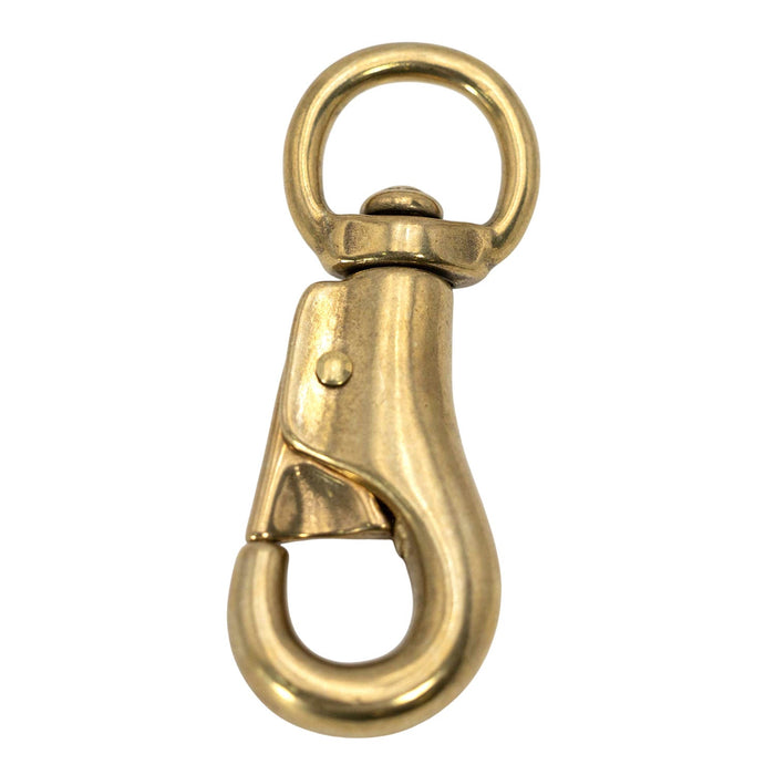 Jeffers Round Eye Bull Snap - IABQ - Solid Brass - 3 - 3/4" L - Single - 3
