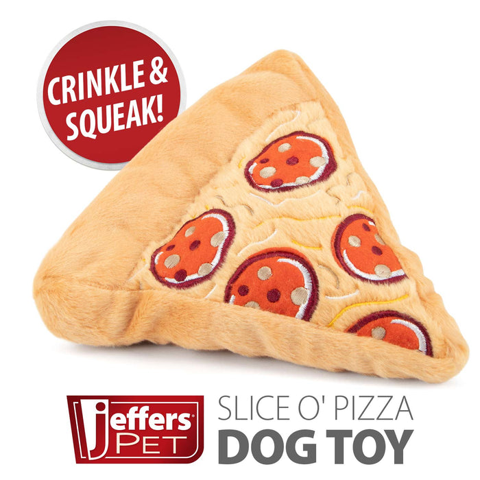 Jeffers Slice O' Pizza Crinkle & Squeak Dog Toy, Each - I7S5 - 1 ct - 5