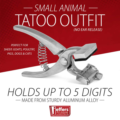 Jeffers Small Animal Tattoo Outfit with Roll - On Ink - JISD-KIT - Without Ear Release - 2