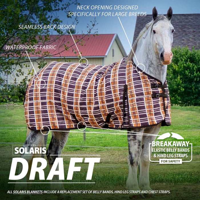 Jeffers Solaris 1200D Draft Horse Blanket, 240g - Jeffers - Horse Supplies > Horse Blankets & Sheets