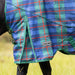 Jeffers Solaris 1200D Extended Neck Horse Turnout Blanket, 240g Fill - JEFCPC - PreSale Navy & Hunter Plaid - 66" - 4