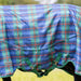 Jeffers Solaris 1200D Extended Neck Horse Turnout Blanket, 240g Fill - JEFCPC - PreSale Navy & Hunter Plaid - 66" - 6
