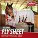 Jeffers Solaris Horse Fly Sheet with Detachable Neck, Grey & Red - JEF2PD - Grey & Red - 66" - 3