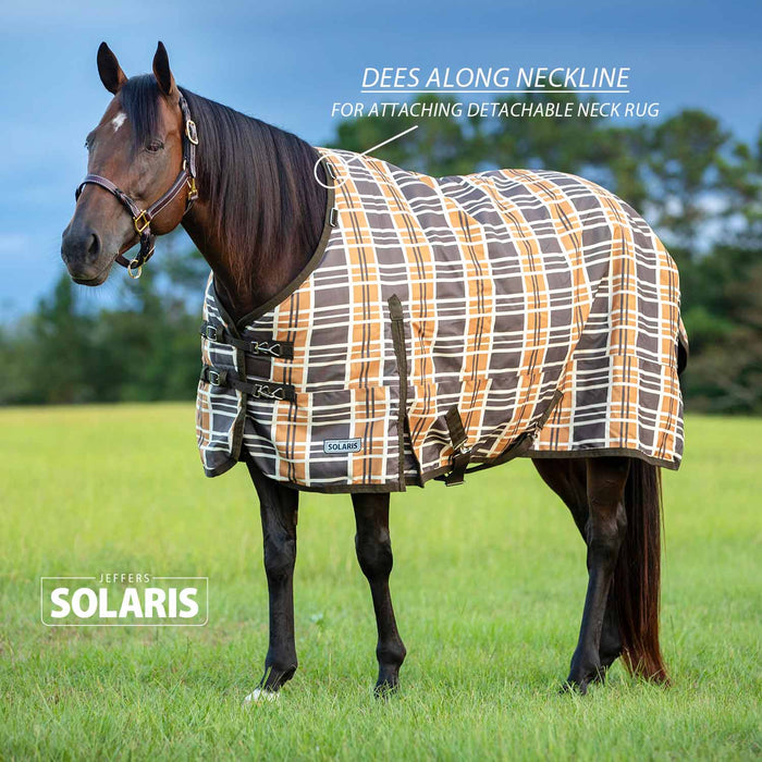 Jeffers Solaris Turnout Blanket with Neck Rug, 1200D, Medium Weight - Jeffers - Horse Supplies > Horse Blankets & Sheets