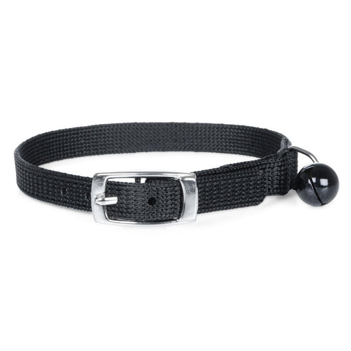 Jeffers Solid Adjustable Nylon Cat Collars - IDCT - 10"L - Black - 7