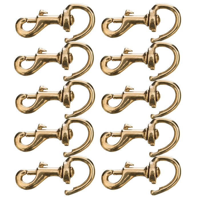 Jeffers Solid Brass Repair Snap with Swivel Eye - IAN2-10 - 10 Pack - 5