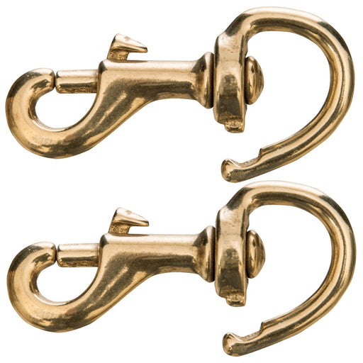 Jeffers Solid Brass Repair Snap with Swivel Eye - IAN2-2 - 2 Pack - 2
