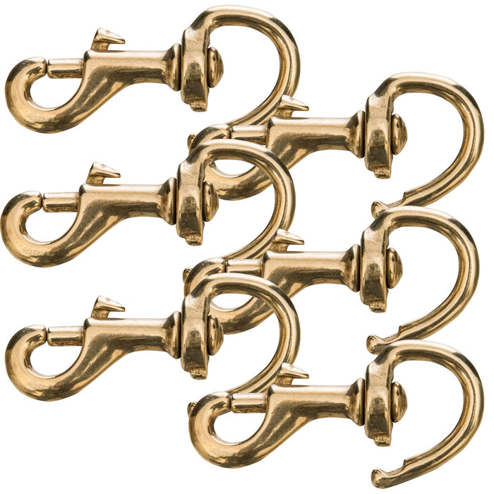 Jeffers Solid Brass Repair Snap with Swivel Eye - IAN2-6 - 6 Pack - 4