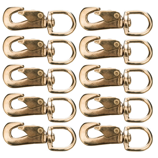 Jeffers Solid Brass Spring Snap, 3/4" x 3 - 1/2"L - IAD3-10 - 10 - 2