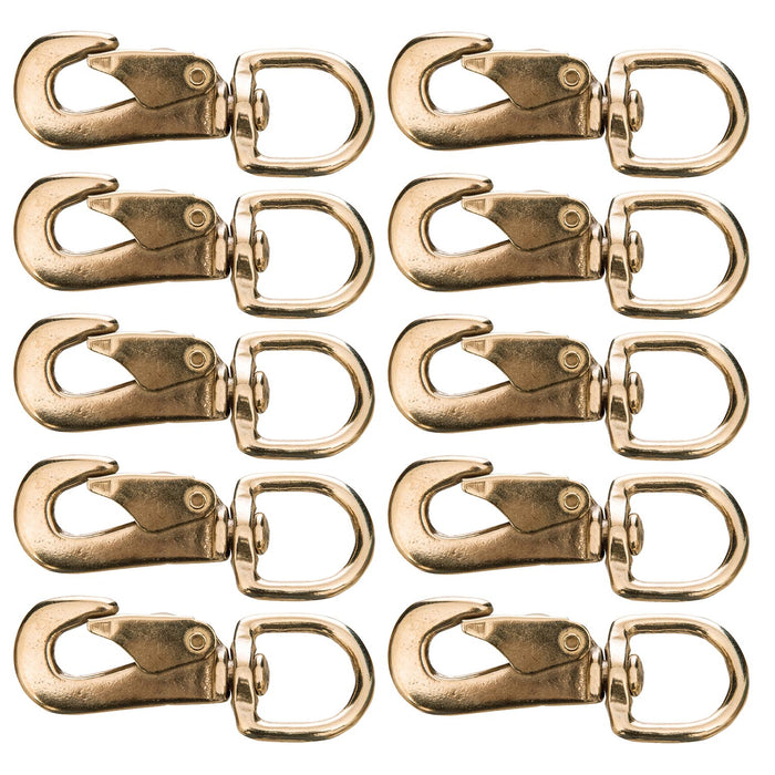 Jeffers Solid Brass Spring Snap, 3/4" x 3 - 1/2"L - IAD3-10 - 10 - 2